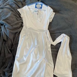 White Ava Dress by Pinup Couture/Pinup Girl Clothing